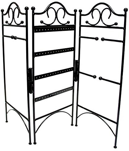 Mango Steam 3 Panel Jewellery Organiser for Hanging Earrings, Bracelets, and Necklaces