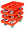 Transportroller 600 x 400 mm 4er Pack rot