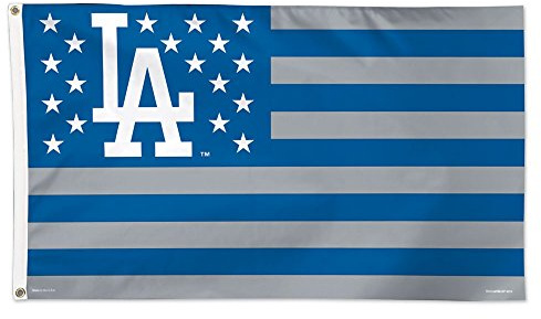 MLB Los Angeles Dodgers Stars and Stripes Deluxe Flag, 3 x 5', Multicolor