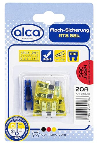 alca® Flachsicherungen Auto 15A (blau), 5 Stk. im Blister