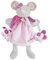 DOUDOU ET COMPAGNIE - Marionnette à Main : Souris Pearly Rose - 28 cm - Gris/Rose - Peluche 2 en 1 : Marionnette pour Jouer et Doudou pour Câlins Enfants - Idée Cadeau Naissance- DC3085