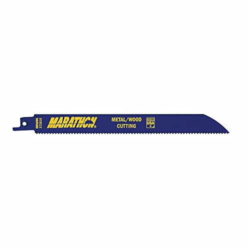 Irwin Tools IRWIN Reciprocating Saw Blades, Wood/Metal Cutting, 8-Inch, 10 TPI, 25-Pack (372810B)