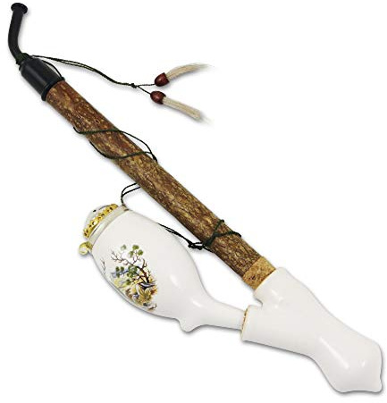 Gesteckpfeife Porzellan Jagdmotive sortiert ca. 30cm