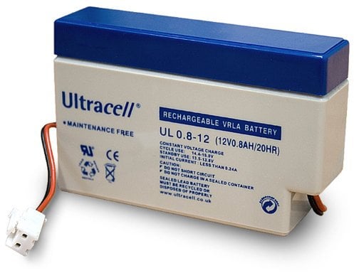 2 Stück, Wentronic Blei-Akku (Ultracell) 12 V, 0,8 Ah (JST-Stecker)