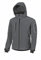 U-Power Metropolis, giacca in pile da uomo Soft Shell, abbigliamento invernale casual, con cappuccio, tessuto elasticizzato, impermeabile, giacca a vento, cappotto imbottito con zip intera (GREY METEORITE_XL)