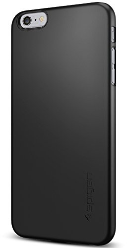 Spigen Schutzhülle für iPhone 6 PLUS / 6S PLUS [THIN FIT] Tasche in schwarz [Smooth Black - SGP11102]