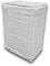 Arpan Medium White White Wicker Washing Cloth Basket With White Lining