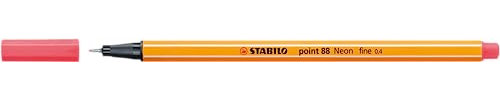 STABILO – , Faserspitze Point 88 Neon Rot (10 Stück)