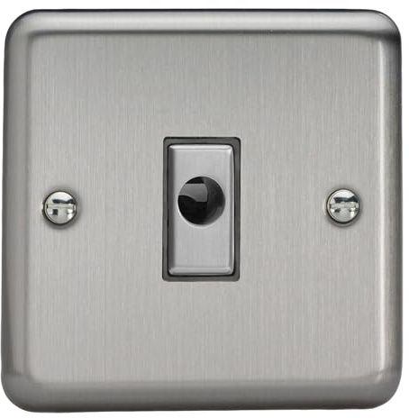 Varilight Flex Outlet Plate - Value Matt Chrome With Brushed Steel Insert, XSFOD