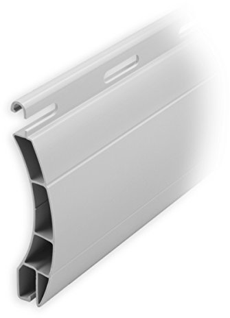 DIWARO Kunststoff Rolladen Ersatzlamellen, Profil Ulm, Deckbreite 55mm Nenndicke 14,7mm, Fixlänge 1600mm in der Farbe grau (Profil Ulm | Farbe Grau | Länge 1600mm)