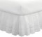 Fresh Ideas Bettvolant mit Ösen, gerüscht, extralang, 45,7 cm Länge, Gerafftes Design, California King Size, Weiß