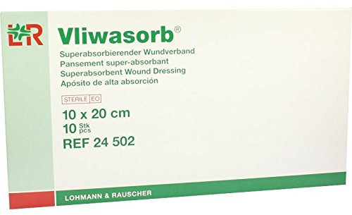 VLIWASORB superabsorb.Saugkomp.steril 10x20 cm 10 St