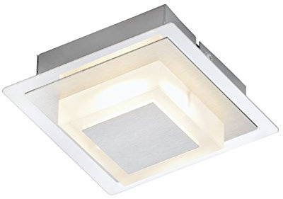 Briloner Leuchten Deckenleuchte, LED Lampe, Deckenlampe, LED Strahler, Wandleuchte, Wohnzimmerlampe, Deckenstrahler, Wandlampe, Deckenspot, Deckenbeleuchtung, Aluminium / Chrom