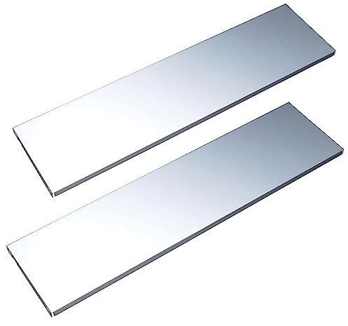 Element System STAHLFACHBODEN - Regalboden für Wandschiene und Pro-Regalträger - 800 x 200 mm, Stahl, Weißaluminium, 2 Stk.