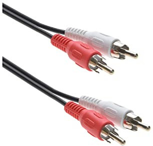 12 Feet 2 RCA Male to Male Audio Cable (2 White/2 Red Connectors), CNE467004