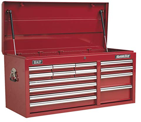 Sealey Ap41149 Topchest 14 Drawer With Ball Bearing Runners Heavy-Duty - Red