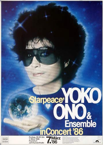 Yoko ONO - Starpeace, Frankfurt 1986 » Konzertplakat/Premium Poster | Live Konzert Veranstaltung | DIN A1 «
