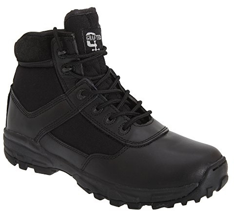Grafters COVER II Non-Metal Combat Boot - Black - UK Mens Size 9