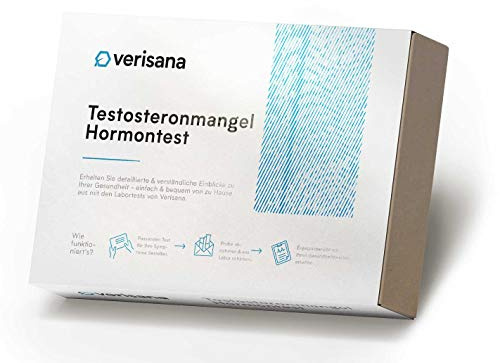 Verisana Test del testosterone, test di laboratorio per determinare una carenza o un aumento di testosterone, ideale come test degli ormoni (tramite saliva) per l’allenamento muscolare ed esercizi con i pesi (versione tedesca)