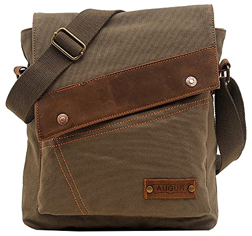 Yimidear® Men's Retro Canvas Bag Messenger Bag Single Shoulder Bag Briefcase (Green)