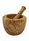 Grand mortier en bois d'olivier, diamètre env. 14 cm