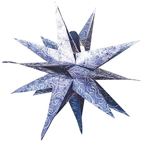 Papierstern Multipointer blau