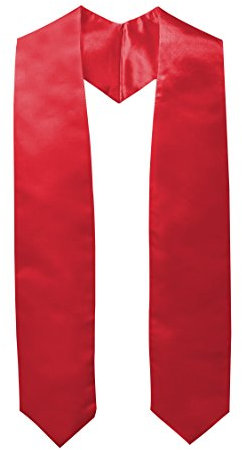 GraduationMall Glänzend Abschluss Stola für Kinder Vorschule Kindergarten Kirche Chor Stola Stahl 40(100cm) Unisex Rot