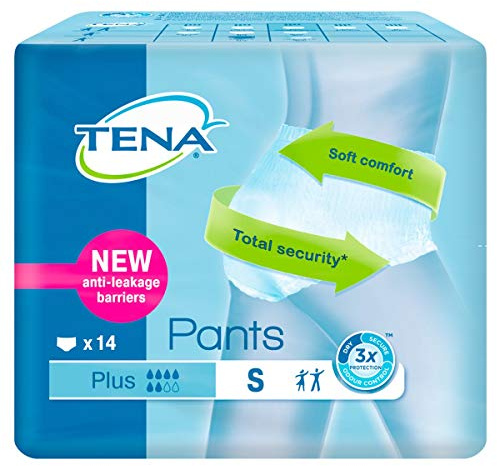 Tena Pants ProSkin Plus 14 STK, Gr. Small, Windel, Unterhose, Slip, Blasenschwäche, Inkontinenz, Seniorenhilfe, weiß, verschiedene Größen