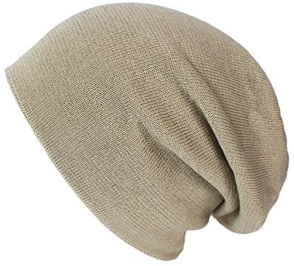 Glamxx24 Klassische Damen Slouch Jersey Unisex Long Beanie Mütze Unifarbe - Camouflage - Totenkopf Muster