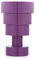 Kartell Säule Hocker, Violett, 35 x 46 cm