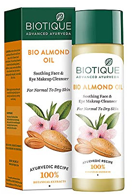 Biotique Mandelöl Soothing Gesicht und Augen Make-up Reiniger für normale bis trockene Haut