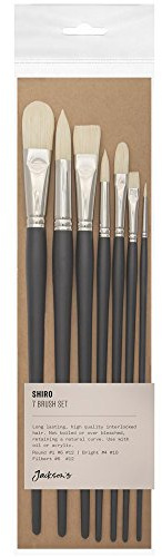 Jackson's : Shiro Professional Hog Bristle Hair Brush : Set of 7