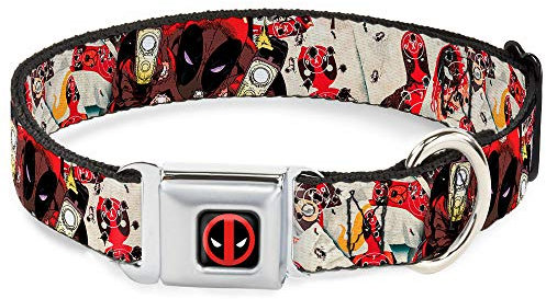 Buckle-Down DPA Dead Pool Logo schwarz/rot/weiß Hund Halsband