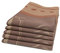 ZOLLNER 5er Set Geschirrtücher, 50x70 cm, Baumwolle, Kaffee Motiv, braun