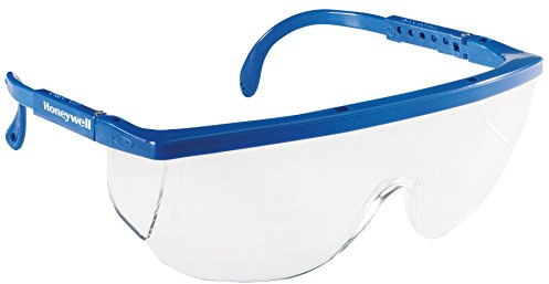 Honeywell 1002676 Santa Cruz Gafas de Seguridad, Montura Azul, Lente de Policarbonato, Lente de Recubrimiento Duro, Estilo Clásico, Lente de Visión Gran Angular Sin Obstrucciones, Ligero (1 Pieza)
