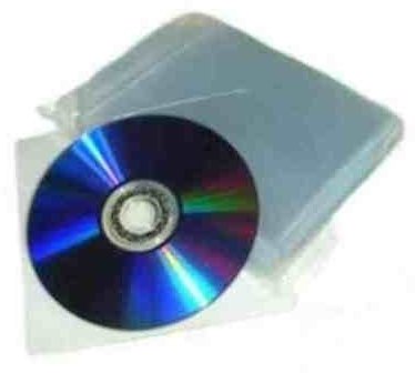 eXpress Net 200 80 Micron Plastic CD/DVD Sleeves, Transparent, 130mm x 130mm, Media Protection