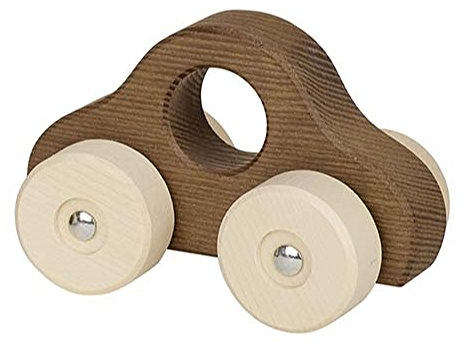 Goki Greifauto Holz dunkel Baby Holzauto Nature