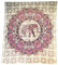 Tagesdecke Elefant im Lotuskreis Überwurf aus Baumwolle indische Decke Vorhang 230 x 210 cm