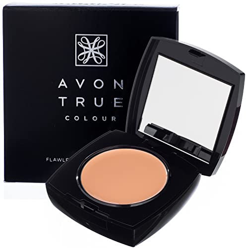 Avon Ideal Flawless Cremefoundation mit pudrigem Finish Farbe Shell