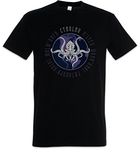 Urban Backwoods Cthulhu J World Order Herren T-Shirt Schwarz Größe XL