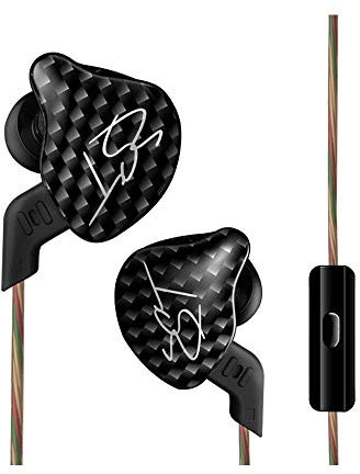 KZ ZST Earbuds Dynamic Hybrid Dual Driver Auricolari in-ear (con microfono, nero)