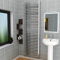 1800 x 600 mm Curved Heated Towel Rail Chrome Bathroom Ladder Radiator - All Sizes