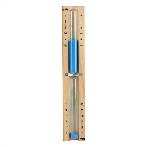 Mifive Minuterie de 15 Minutes Minuterie de Sable Rotative pour Mur de Sablier Sauna Compte à Rebours 15 Minutes (Bleu)
