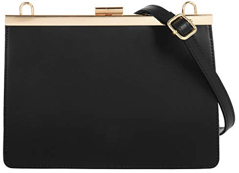 Cluty Umhängetasche echt Leder Damen | Made in Italy | elegante Vintage Handtasche mit Schnappverschluss | 020833