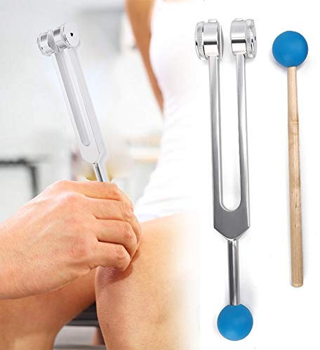 136,1 Hz Stimmgabel, Niederfrequenz-Stimmgabel aus Aluminiumlegierung c Stimmgabel mit Hammer, ideal zur Reinigung von Körper und Geist