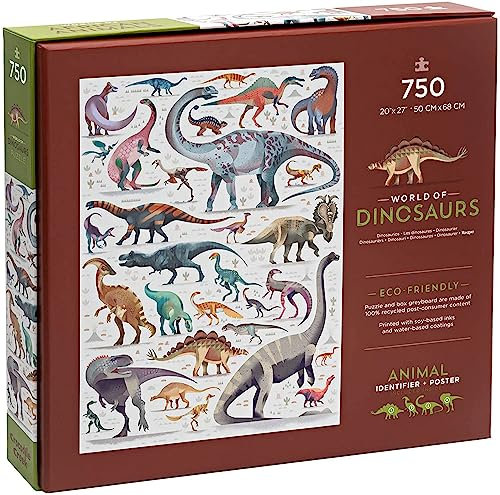 Crocodile Creek - World of Dinosaurs – 750-teiliges Puzzle – für alle Altersgruppen ab 4 Jahren – robuste Box zur Aufbewahrung – fertiges Puzzle ist 45,7 x 61 cm groß