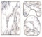 A.Monamour Badezimmer Badematte 3 Teilig Set Weißer Marmor Textur Hintergrund Flanell WC Toilette Deckel Deckt Bad Matte Teppich Badteppiche Badvorleger Badgarnitur Vorleger
