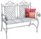 DanDiBo Gartenbank aus Metall Grau Bank 120 cm Sitzbank 96020 Baumbank Eisen Parkbank Garten Antik