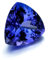 10 mm schöner blauer Tansanit AAA atemberaubender Trillionschliff loser Edelstein 6,20 Karat, App 1cm*1cm*0.6cm, Künstlicher Tansanit-Zirkon, Lose Steine