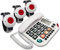 G-TELWARE MAXCOM KXT481SOS 2023-2024er Modell Haus Notruf Seniorentelefon mit Funk-SOS-Sender, Festnetztelefon - 3 Armbandsender, Carbonschwarz, Standard